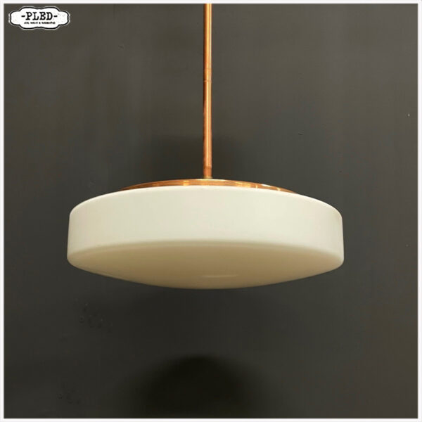 Vintage Space Age opaline pendellamp - Afbeelding 4