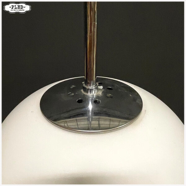 Vintage opaline hanglamp, Bol, Glashütte Limburg - Afbeelding 5