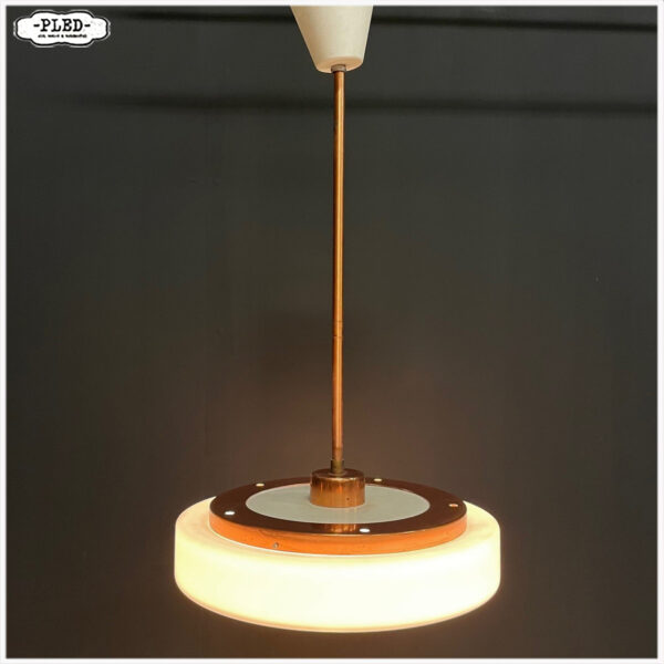 Vintage Space Age opaline pendellamp - Afbeelding 6