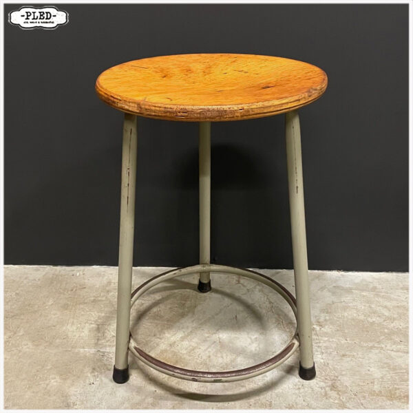 Vintage, industriële kruk - Afbeelding 2
