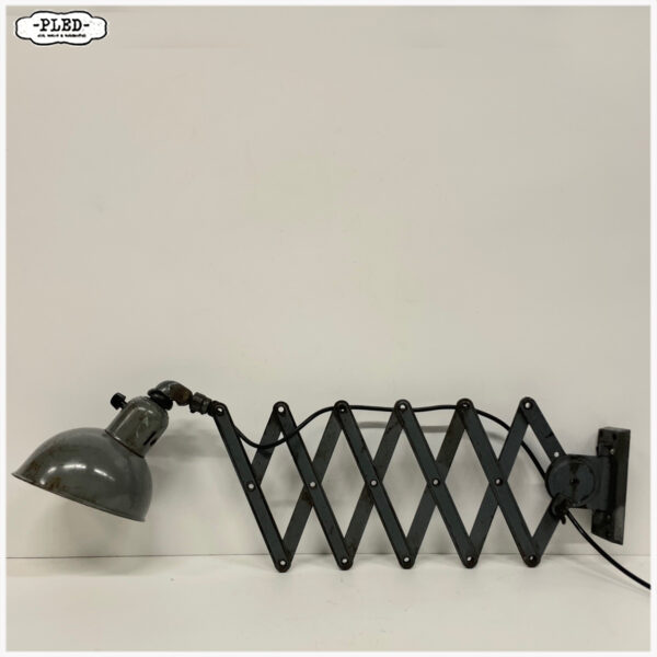 Oude, mooi gepatineerde schaarlamp, jaren dertig