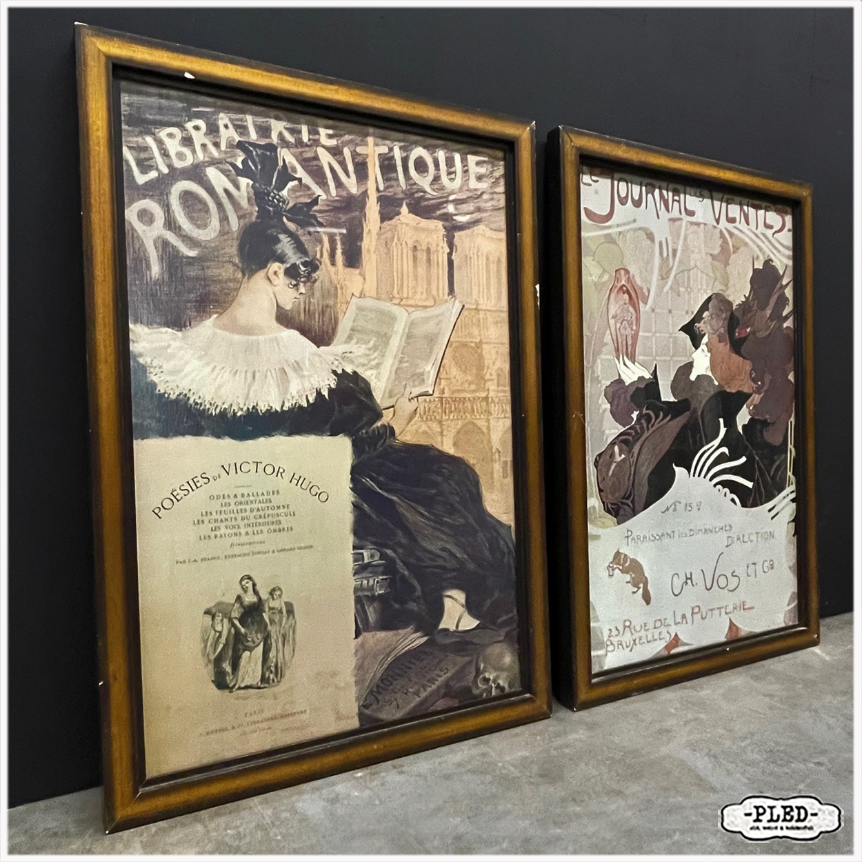 Art nouveau prenten in lijst