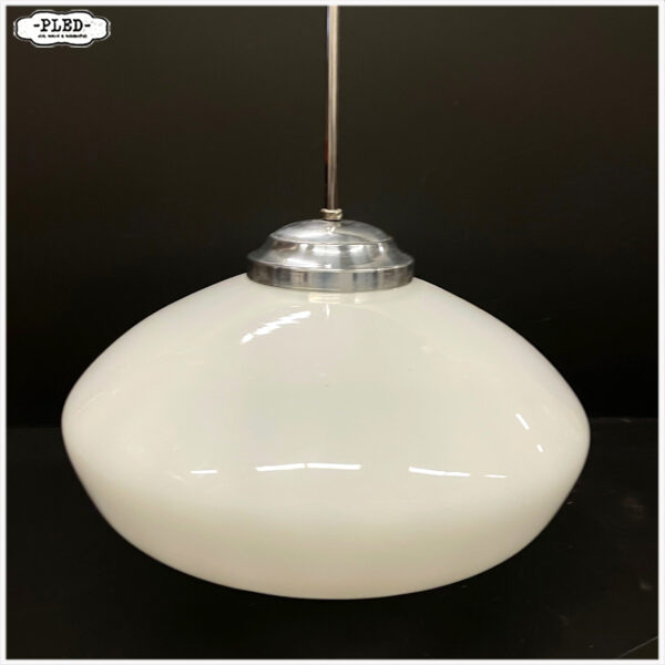Vintage, opaal glazen pendellamp, Bohemen, 1970s - Afbeelding 2