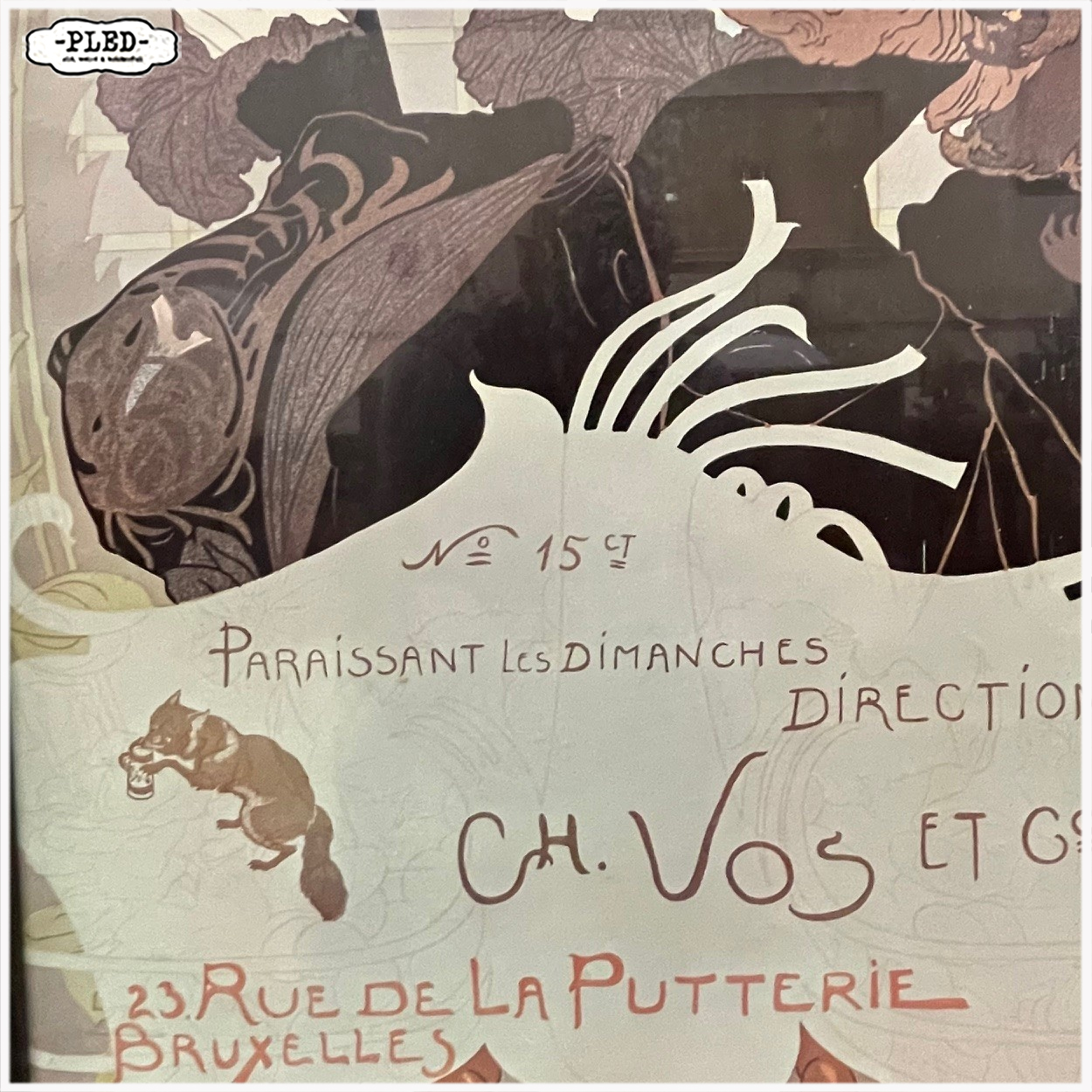 Art nouveau prenten in lijst - Afbeelding 5