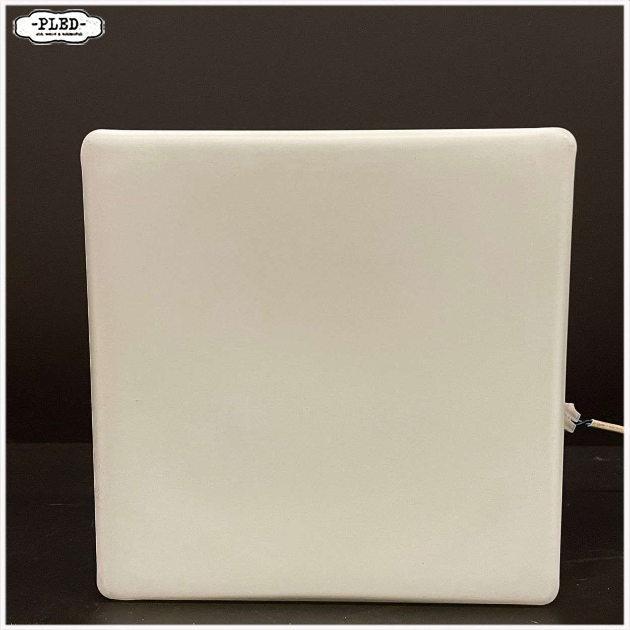 Vintage RZB plafonnière, opaal glas (22 x 22 cm) - Afbeelding 5