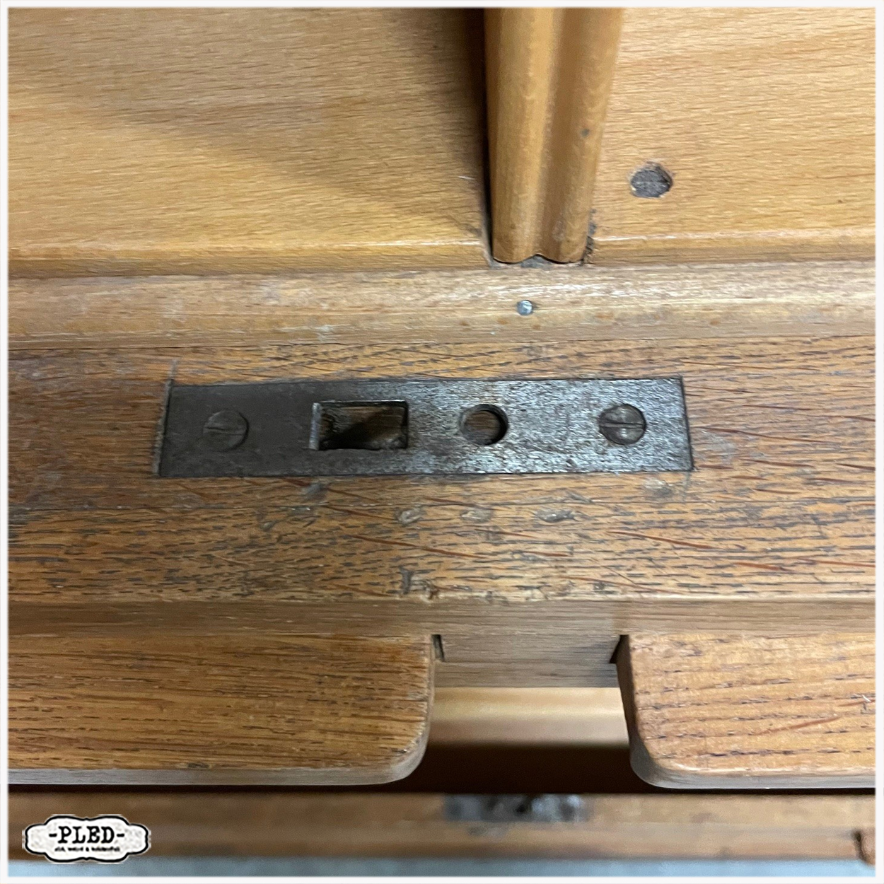 Originele eikenhouten Jerry roldeurkast, jaren 1930, USA - Afbeelding 19