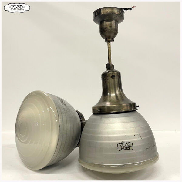 Kwikglazen pendellampen van Adolf Meyer voor Zeiss Ikon, jaren 1930 - Afbeelding 5