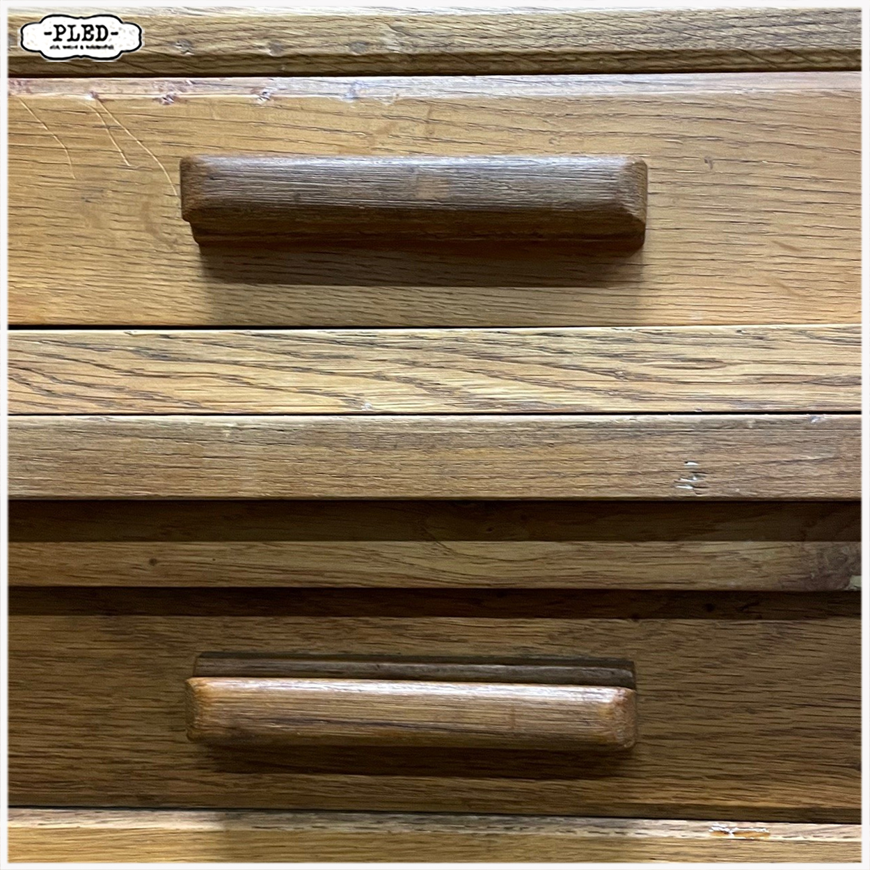 Originele eikenhouten Jerry roldeurkast, jaren 1930, USA - Afbeelding 17