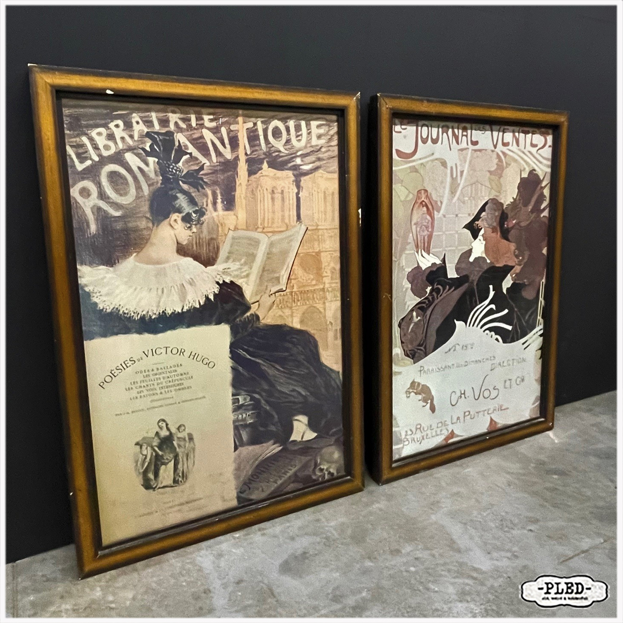 Art nouveau prenten in lijst - Afbeelding 2