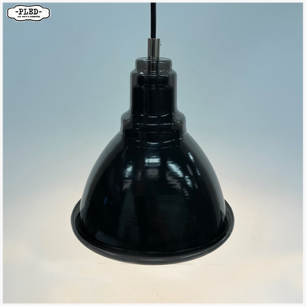 Nieuwe geëmailleerde hanglampjes met snoer, Bauhaus stijl - Afbeelding 2