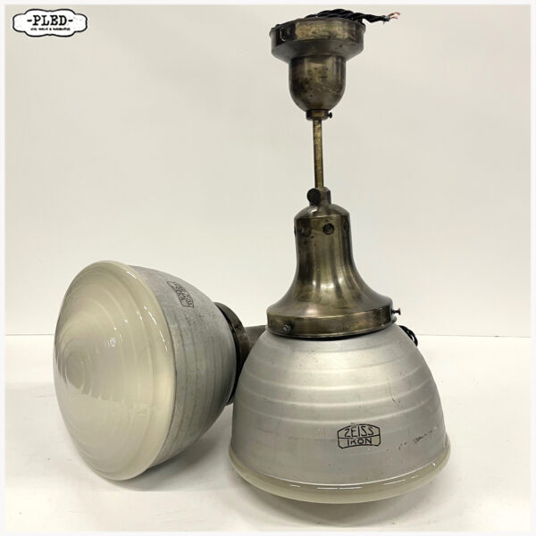 Kwikglazen pendellampen van Adolf Meyer voor Zeiss Ikon, jaren 1930 - Afbeelding 6