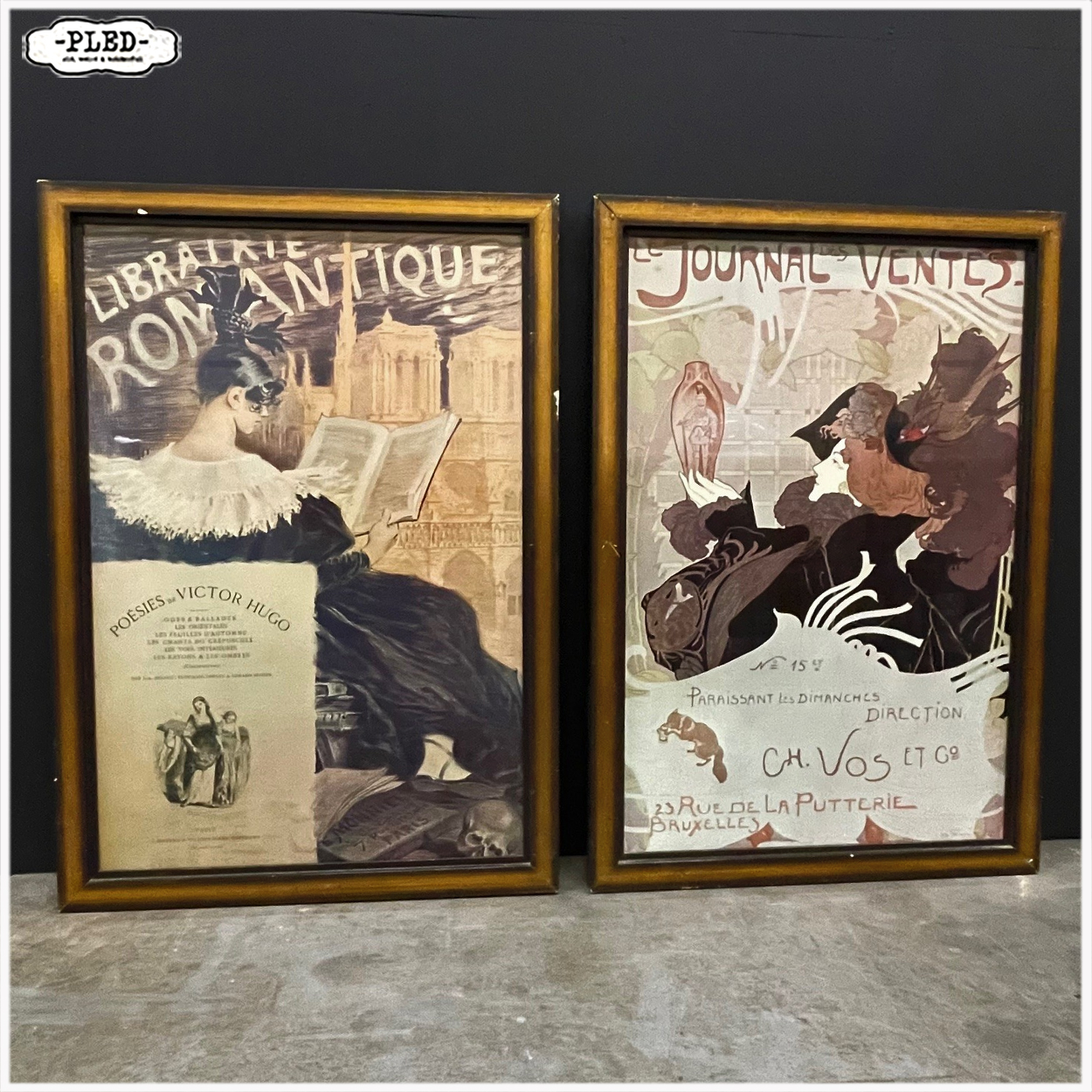 Art nouveau prenten in lijst - Afbeelding 3