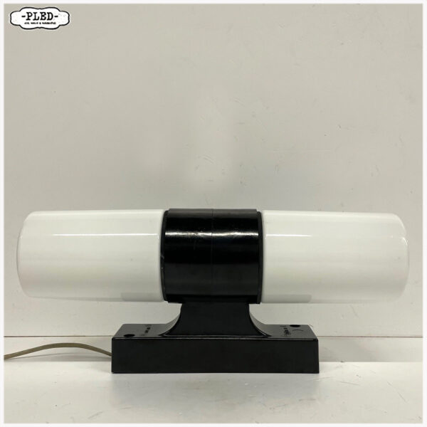 Bakelieten wandlamp met melkglas, Bauhaus stijl - Afbeelding 3