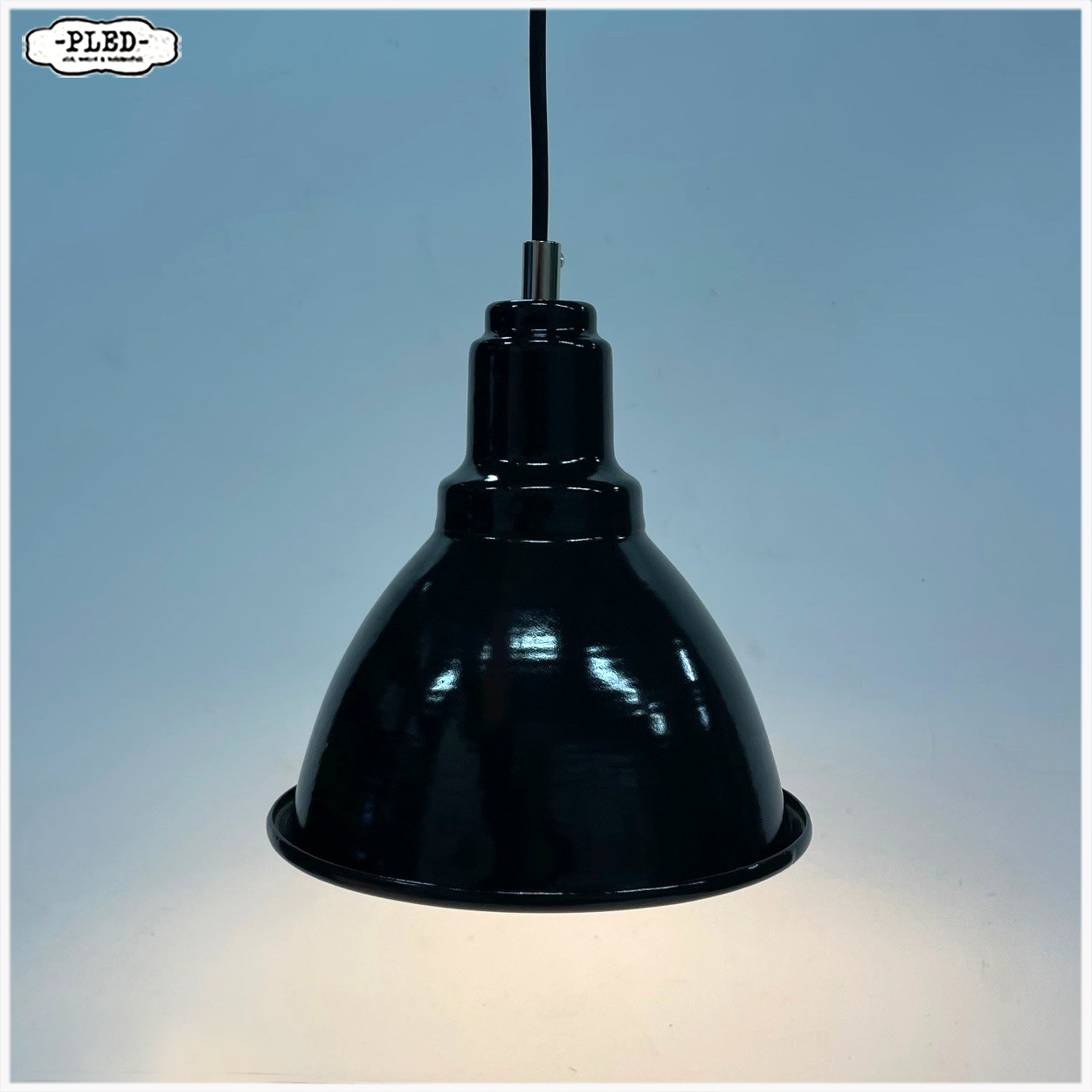 Nieuwe geëmailleerde hanglampjes met snoer, Bauhaus stijl - Afbeelding 3