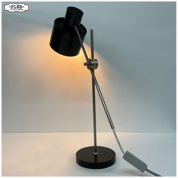 Vintage bureaulamp / tafellamp, zwart bakeliet en chroom - Afbeelding 5