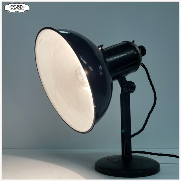 Industriele werkplaatslamp met geëmailleerde kap, - Afbeelding 4