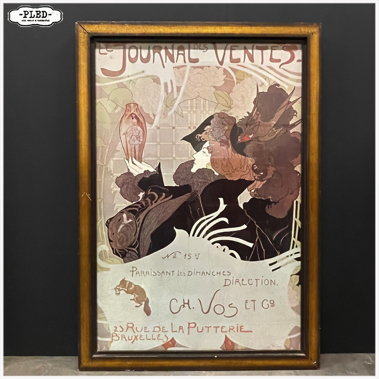 Art nouveau prenten in lijst - Afbeelding 10