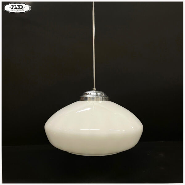 Vintage, opaal glazen pendellamp, Bohemen, 1970s - Afbeelding 5