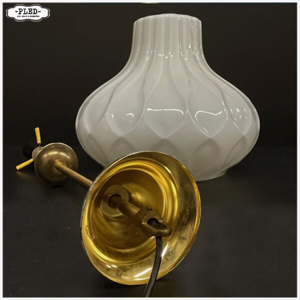 Vintage opaline pendellamp, Bohemen - Afbeelding 10