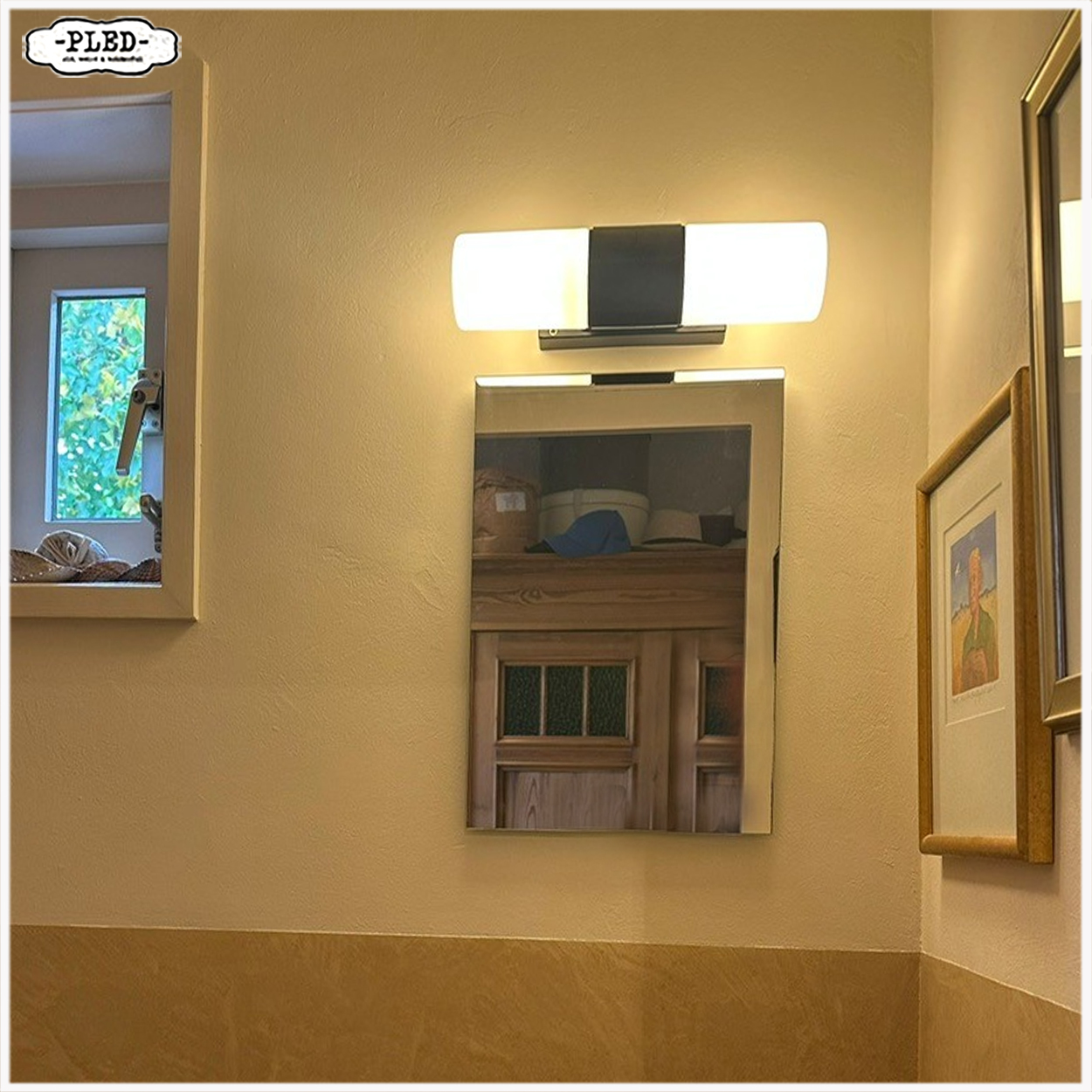 Bakelieten wandlamp met melkglas, Bauhaus stijl - Afbeelding 8