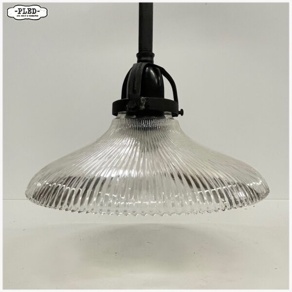 Oude holophane pendellamp - Afbeelding 3
