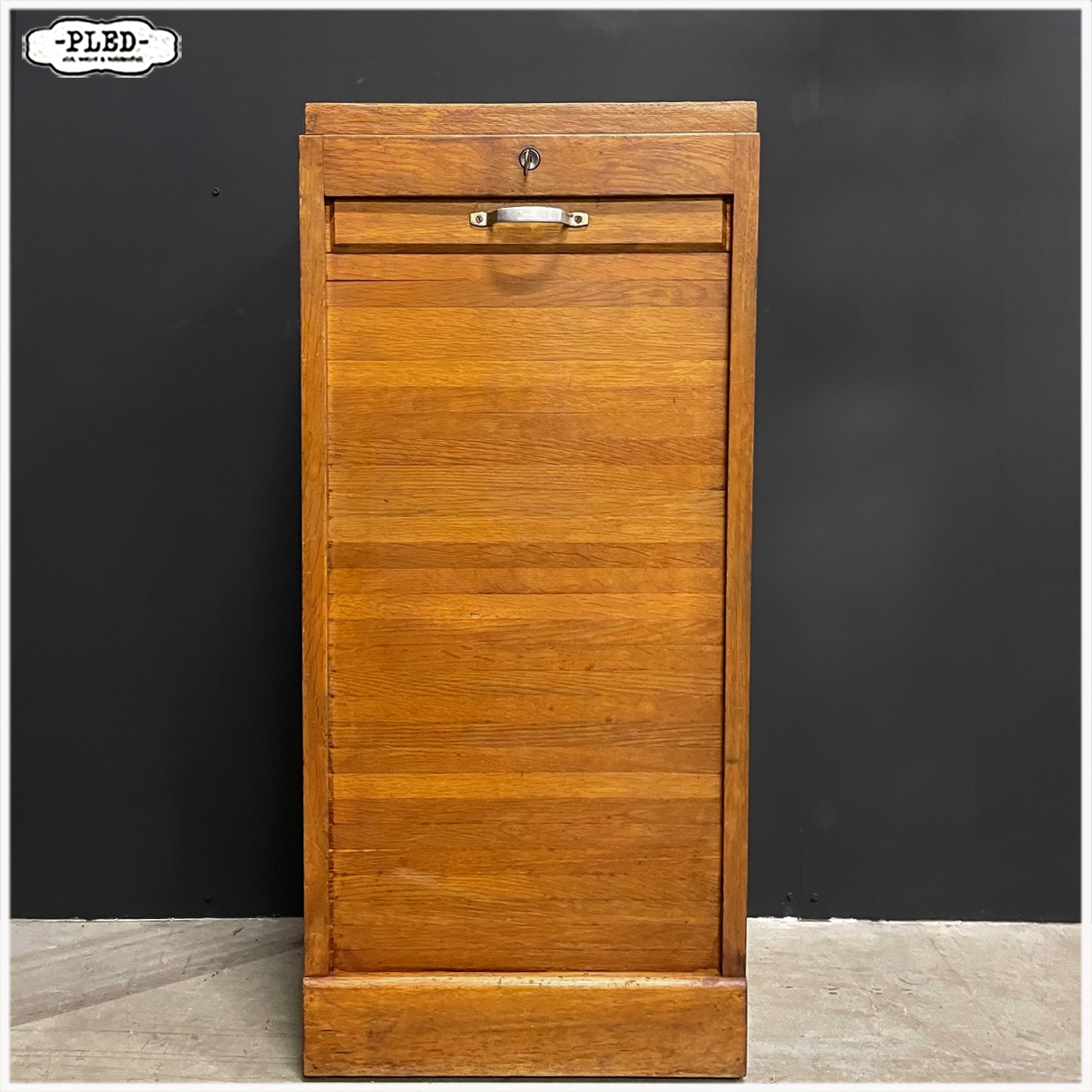 Licht eiken roldeurkastje - Afbeelding 8