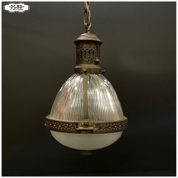 Prachtige Holophane hanglamp – Frankrijk, circa 1920 - Afbeelding 4