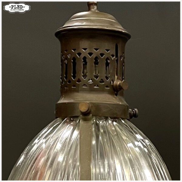 Prachtige Holophane hanglamp – Frankrijk, circa 1920 - Afbeelding 11