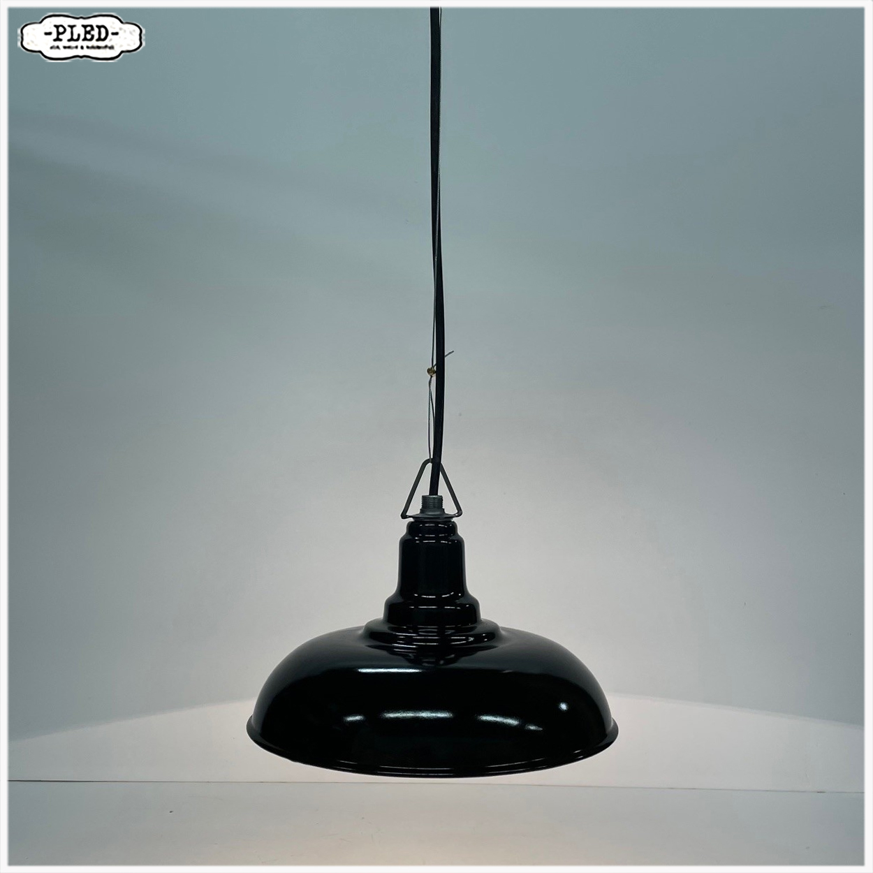 Zwart geëmailleerde hanglamp - Afbeelding 6