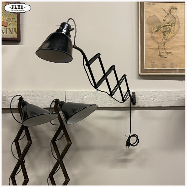 Oude Bauhaus schaarlamp, geëmailleerde kap, jaren '30 - Afbeelding 7
