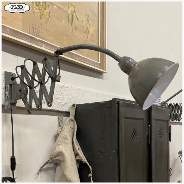 Oude industriële schaarlamp van Instala, Tsjechië - Afbeelding 11