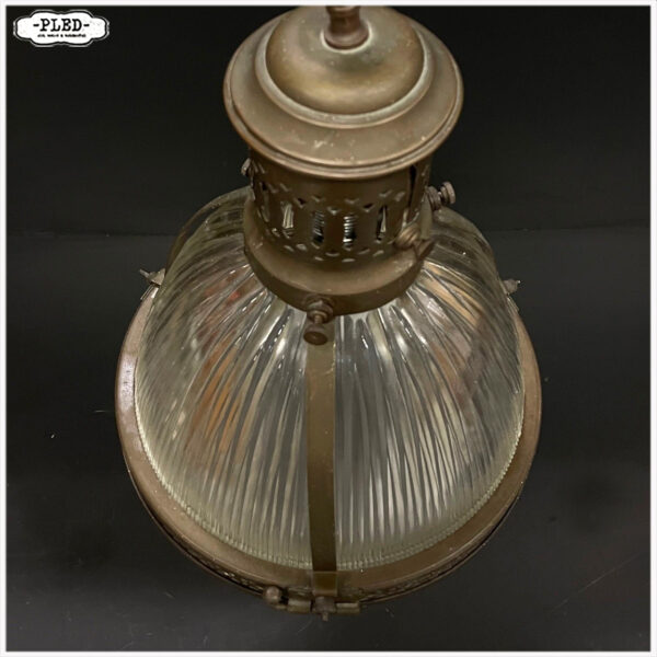 Prachtige Holophane hanglamp – Frankrijk, circa 1920 - Afbeelding 6