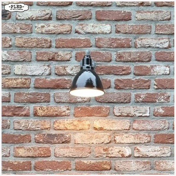 Wandlamp met zwart geëmailleerde kap - Afbeelding 12