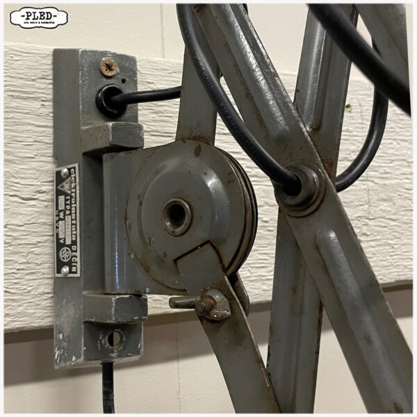 Oude industriële schaarlamp van Instala, Tsjechië - Afbeelding 17