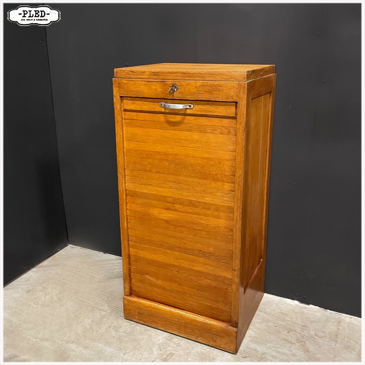 Licht eiken roldeurkastje - Afbeelding 9