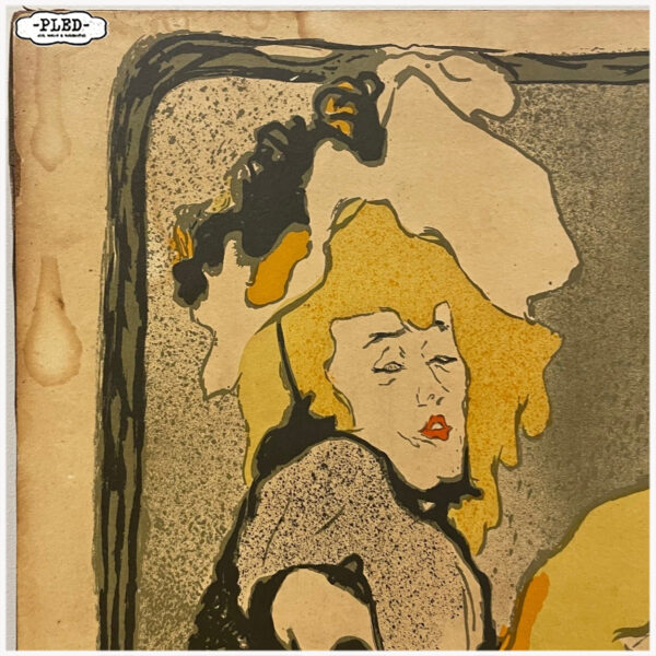 Oude lithografische herdruk van Henri de Toulouse-Lautrec - Afbeelding 2