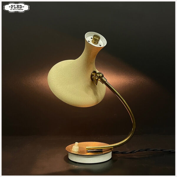 Prachtig vintage tafellampje met diabolo kap, jaren '50 - Afbeelding 2