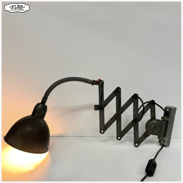 Oude industriële schaarlamp van Instala, Tsjechië - Afbeelding 4