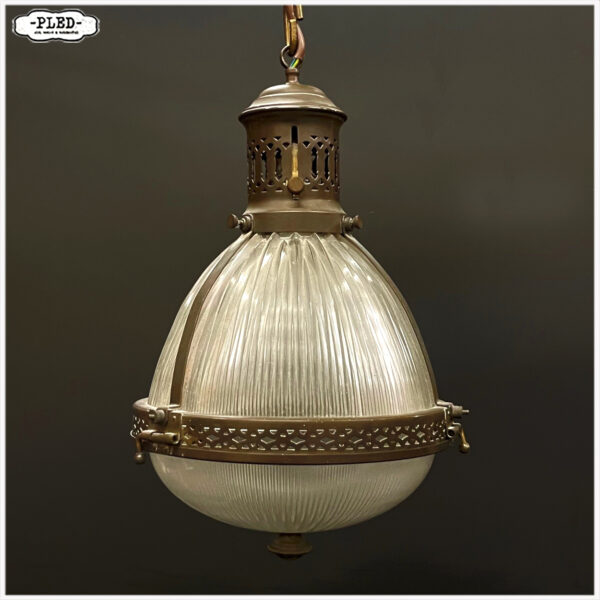 Prachtige Holophane hanglamp – Frankrijk, circa 1920 - Afbeelding 2