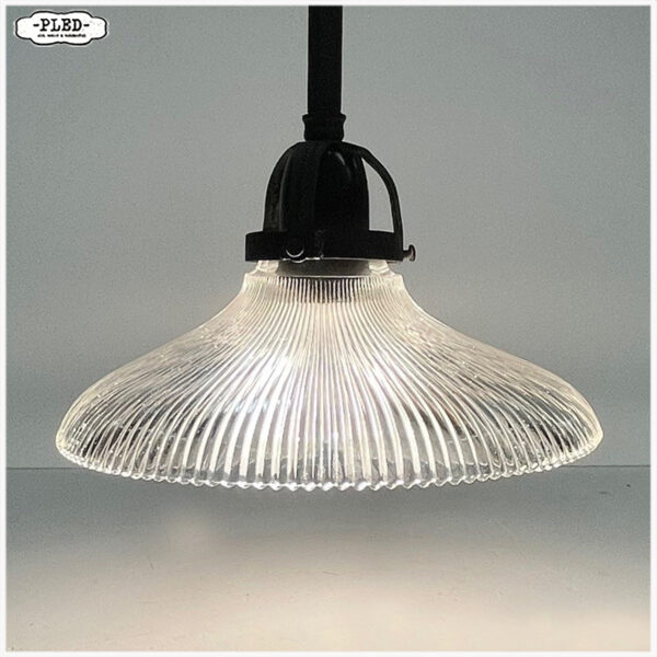 Oude holophane pendellamp - Afbeelding 4