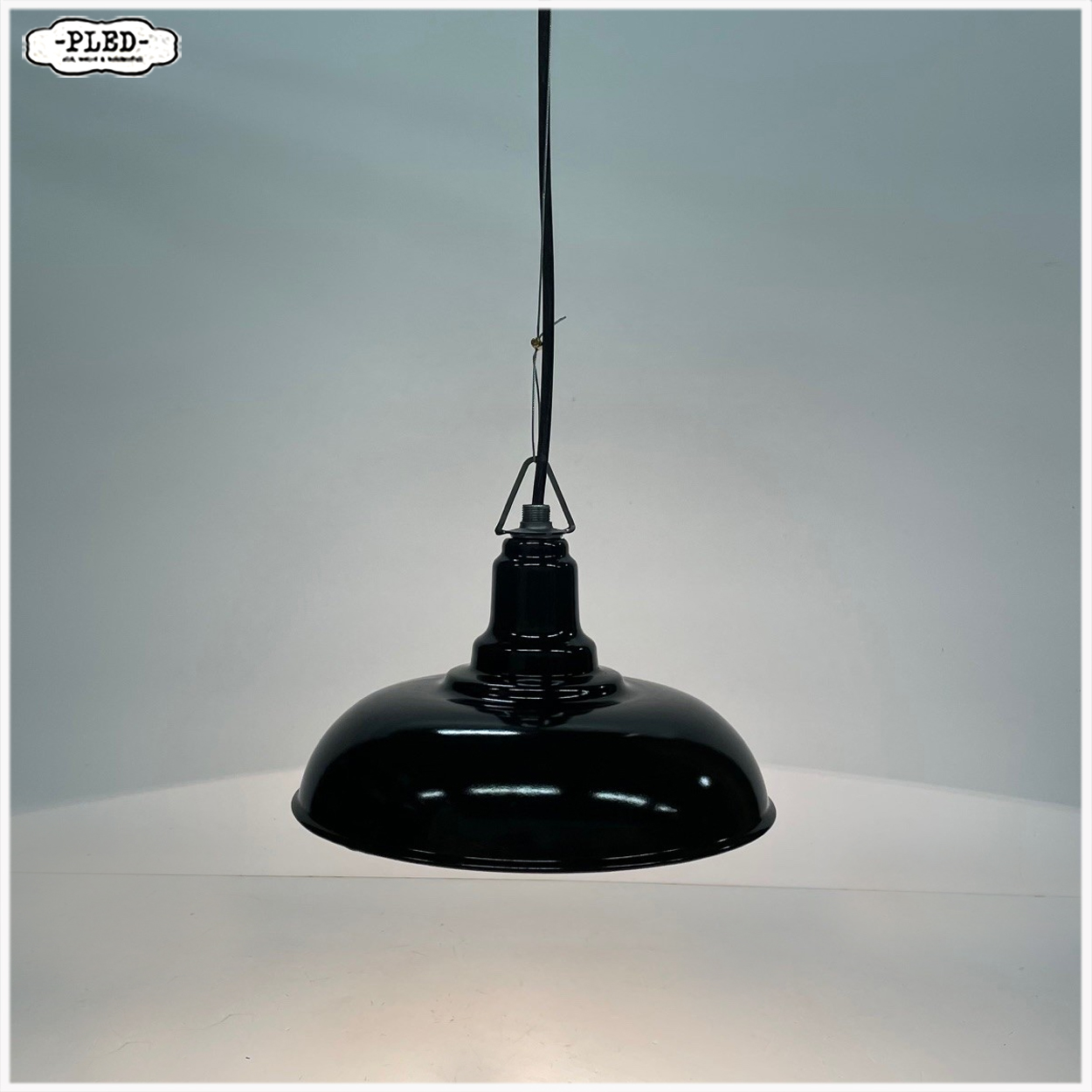 Zwart geëmailleerde hanglamp - Afbeelding 4