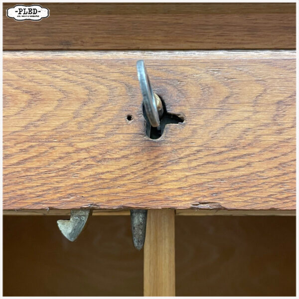 Originele eikenhouten Jerry roldeurkast, jaren 1930, USA (2) - Afbeelding 12