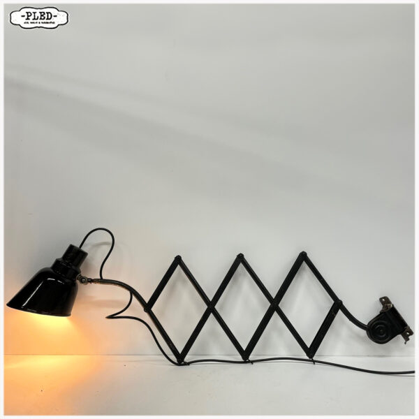 Oude Bauhaus schaarlamp, geëmailleerde kap, jaren '30 - Afbeelding 5