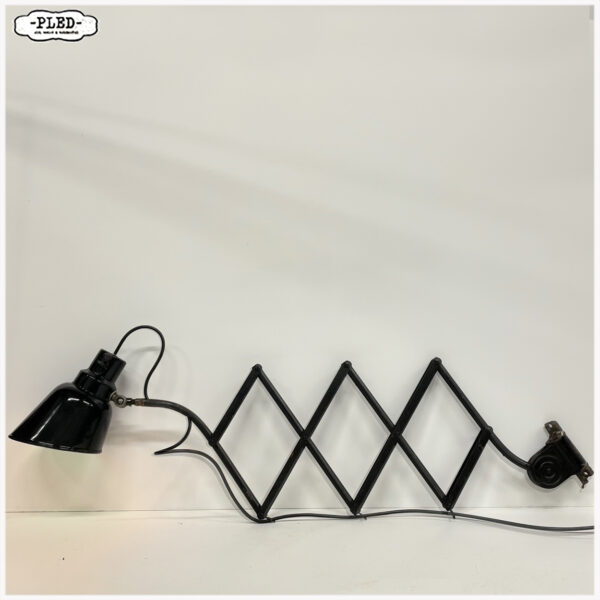 Oude Bauhaus schaarlamp, geëmailleerde kap, jaren '30 - Afbeelding 4