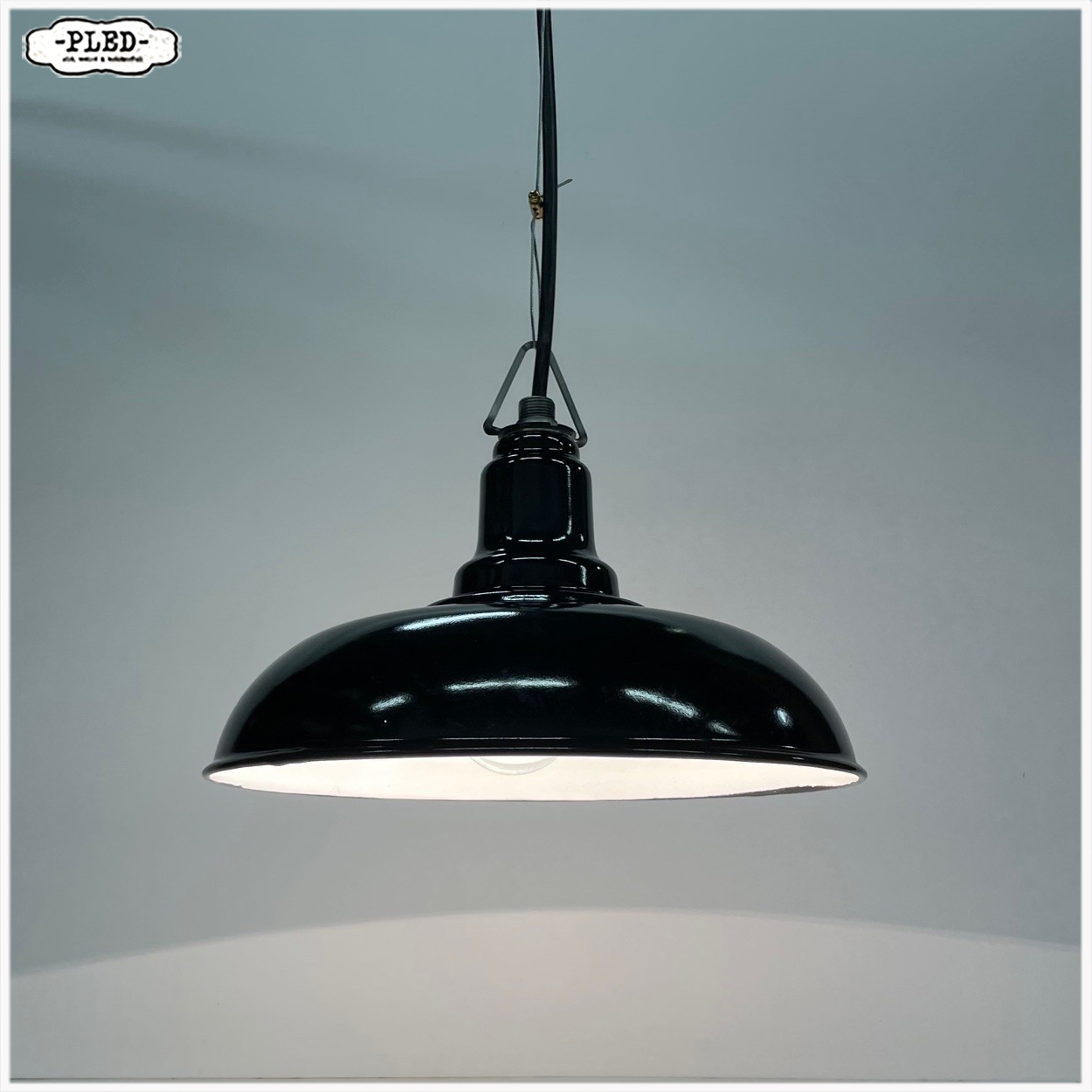 Zwart geëmailleerde hanglamp - Afbeelding 2