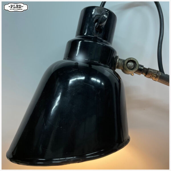 Oude Bauhaus schaarlamp, geëmailleerde kap, jaren '30 - Afbeelding 9