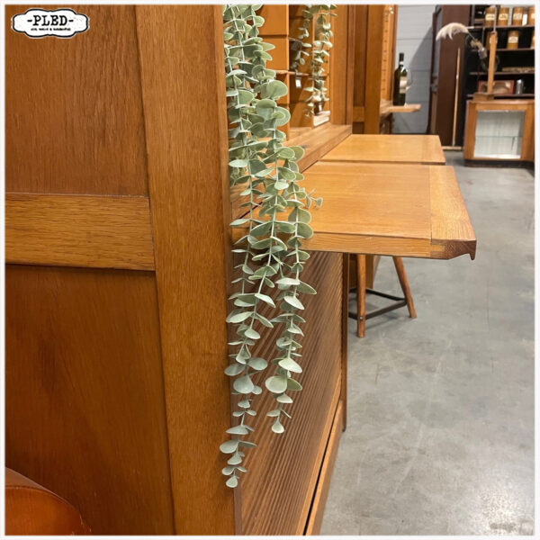 Originele eikenhouten Jerry roldeurkast, jaren 1930, USA (2) - Afbeelding 9