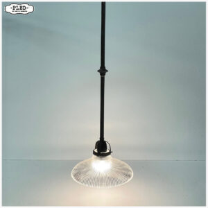 Oude holophane pendellamp