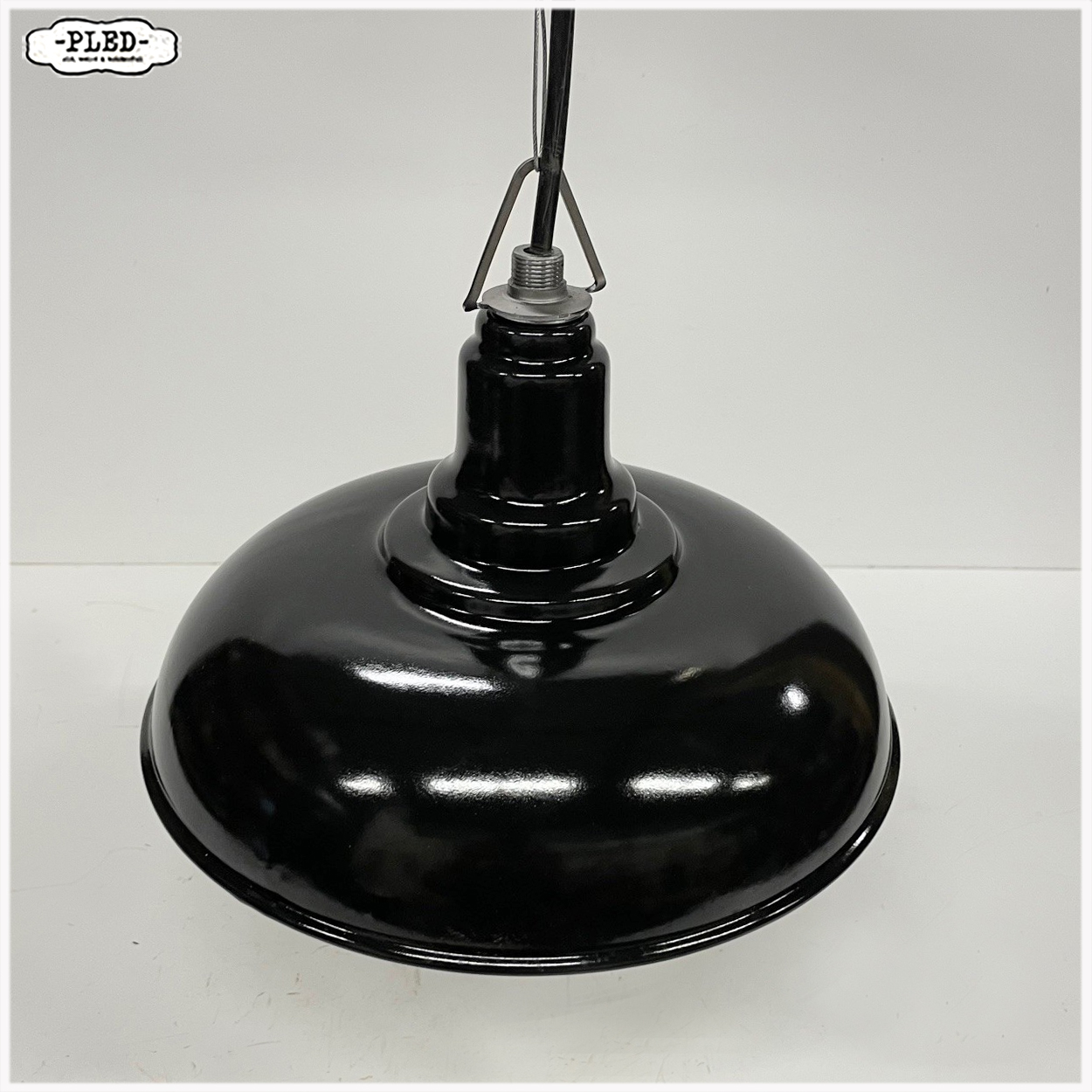 Zwart geëmailleerde hanglamp - Afbeelding 7