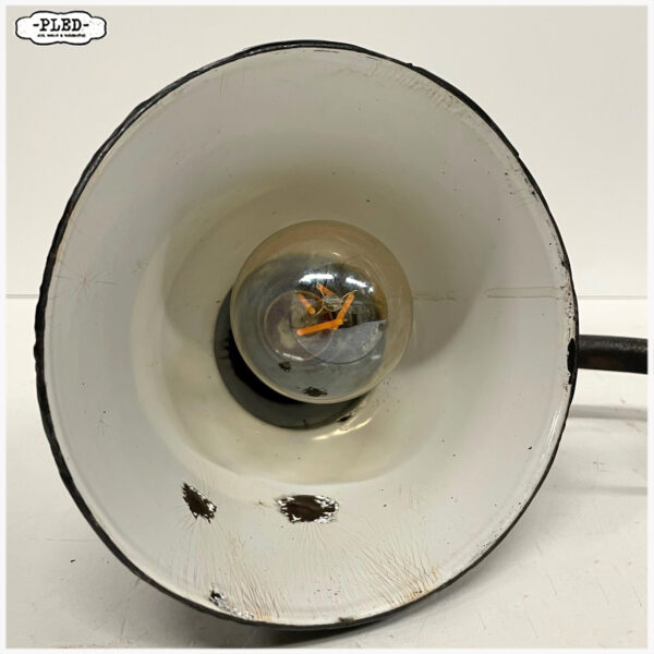 Oude Bauhaus schaarlamp, geëmailleerde kap, jaren '30 - Afbeelding 10